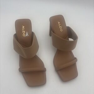 Aldo Nude Sandal Heels Women's‎  Size 7 Eur 36